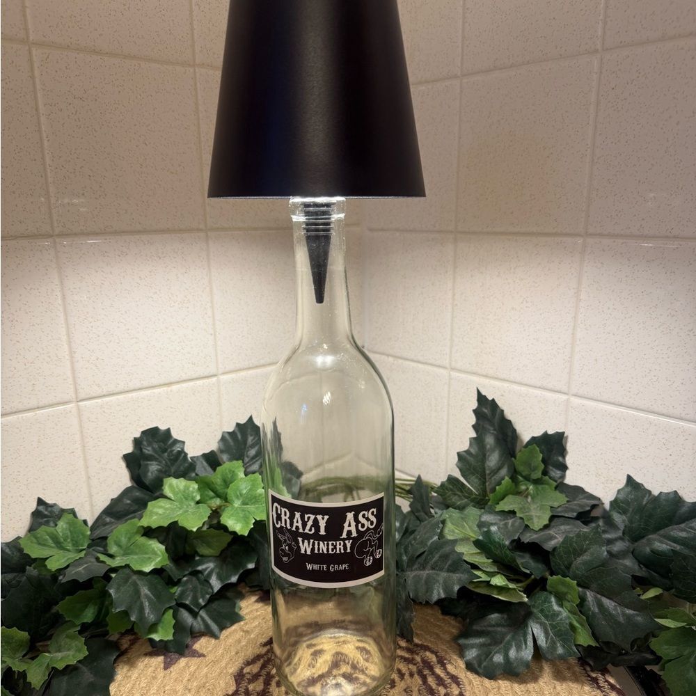 Wine Bottle Lamp Rechargeable Shade USB Touch On Off Ambient Light Bar Den